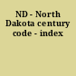 ND - North Dakota century code - index