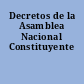 Decretos de la Asamblea Nacional Constituyente