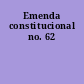 Emenda constitucional no. 62