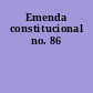 Emenda constitucional no. 86