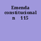 Emenda constitucional n⁰ 115