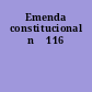 Emenda constitucional n⁰ 116