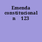Emenda constitucional n⁰ 123