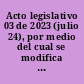 Acto legislativo 03 de 2023 (julio 24), por medio del cual se modifica la Constitución Política de Colombia y se establece la Jurisdicción Agraria y Rural