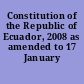 Constitution of the Republic of Ecuador, 2008 as amended to 17 January 2021