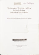 Women and decision-making in the judiciary in the European Union /