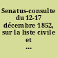 Senatus-consulte du 12-17 décembre 1852, sur la liste civile et la dotation de la couronne