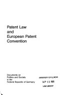 Patent law and European Patent Convention.
