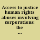 Access to justice human rights abuses involving corporations: the Netherlands /