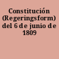 Constitución (Regeringsform) del 6 de junio de 1809