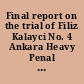 Final report on the trial of Filiz Kalayci No. 4 Ankara Heavy Penal Court, 20 May 2003.