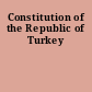 Constitution of the Republic of Turkey