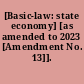 [Basic-law: state economy] [as amended to 2023 [Amendment No. 13]].