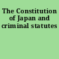 The Constitution of Japan and criminal statutes