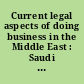 Current legal aspects of doing business in the Middle East : Saudi Arabia, Egypt, and Iran /