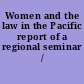 Women and the law in the Pacific report of a regional seminar /