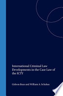 International criminal law developments in the case law of the ICTY /
