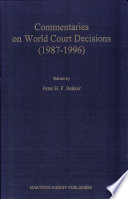 Commentaries on World Court decisions (1987-1996) /