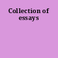Collection of essays