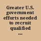 Greater U.S. government efforts needed to recruit qualified candidates for employment by U.N. organizations: Department of State and other Federal agencies report to the Senate Committee on Governmental Affairs /