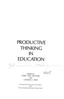 Productive thinking education /