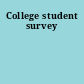 College student survey