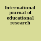 International journal of educational research