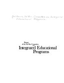 Report of the Ad Hoc Committee on Integrated Educational Programs.