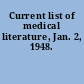 Current list of medical literature, Jan. 2, 1948.