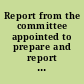 Report from the committee appointed to prepare and report an address to the president of the United States, in answer to his speech to both houses of Congress