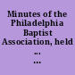 Minutes of the Philadelphia Baptist Association, held ... October ... 1817