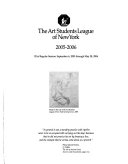 The Art Students League : [catalog]