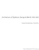 Architecture of Skidmore, Owings & Merrill, 1950-1962 /