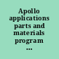 Apollo applications parts and materials program plan /