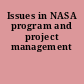 Issues in NASA program and project management