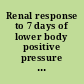 Renal response to 7 days of lower body positive pressure in the squirrel monkey