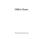 Millet's Gleaners : [exhibition, Minneapolis Institute of Arts, April 2-June 4, 1978 : catalog]