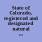 State of Colorado, registered and designated natural areas /