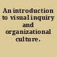 An introduction to visual inquiry and organizational culture.