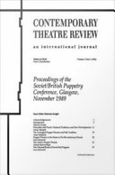 Proceedings of the Soviet/British puppetry conference, Glasgow, November 1989