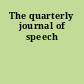 The quarterly journal of speech