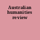 Australian humanities review