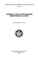 Antigen and clone-specific immunoregulation /