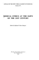Medical ethics at the dawn of the 21st century /