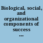 Biological, social, and organizational components of success for women in academic science and engineering : report of a workshop /