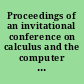 Proceedings of an invitational conference on calculus and the computer : held in Tallahassee, Florida, March 23-25, 1970 /