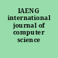 IAENG international journal of computer science