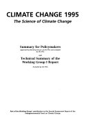 Climate change 1995 : economic and social dimensions of climate change /