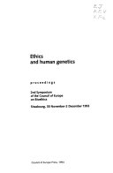 Ethics and human genetics : proceedings /