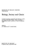 Biology, society, and choice : a special symposium /